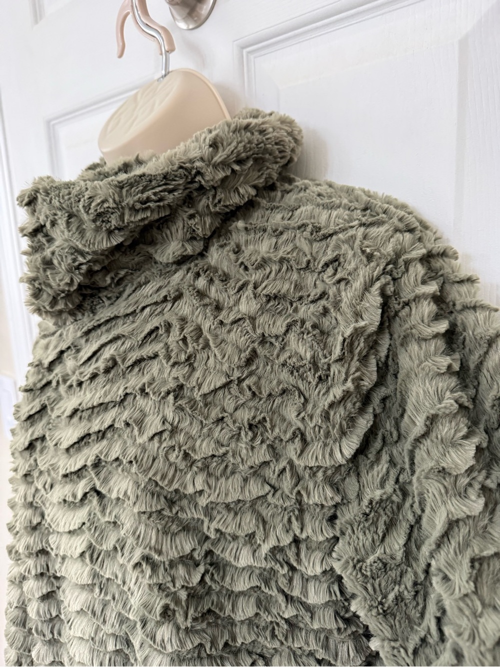 Patagonia Pelage Fleece Jacket High Pile Faux Fur Olive Green M - Picture 7 of 15
